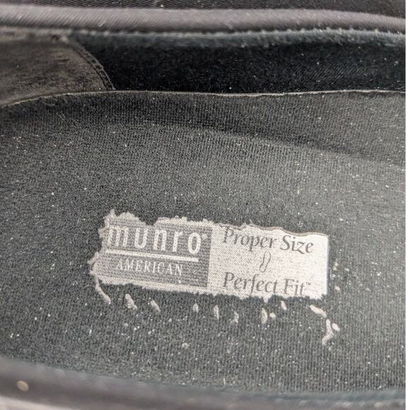 Munro Cindi Block Heel Pump Black Stretch Fabric Square Toe Size US9.5M EU41 - Picture 11 of 13